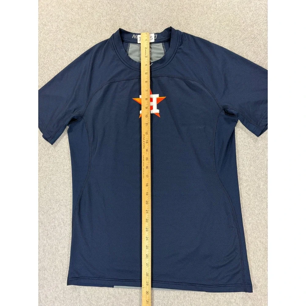 Houston Astros Nike Pro S/S Compression Baseball Shirt (Men's Large) Blue